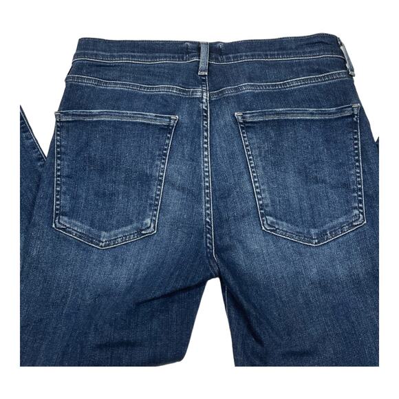 AGOLDE Jeans Sophie Cropped Raw Hem Dark Wash Size 29 - Picture 4 of 10